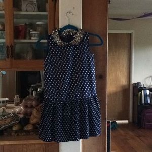 Blue heart print dress